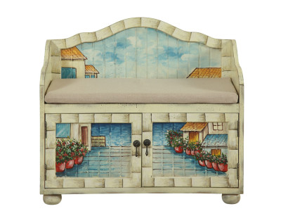 Banqueta acolchada Banco de diseñador Banco de asientos Muebles de asiento Banco de madera Zapato